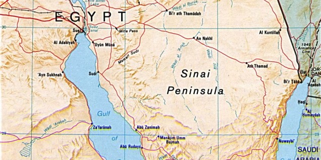 Guerra alimentare nel Sinai Sinai-peninsula-map