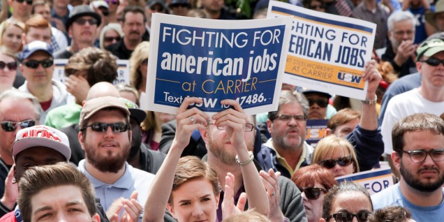 La Carrier rimarrà in Indiana carrier-protest