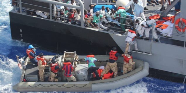 The Deep Roots of Europe’s Migrant Crisis Distressed persons are transferred to a Maltese patrol vessel.
